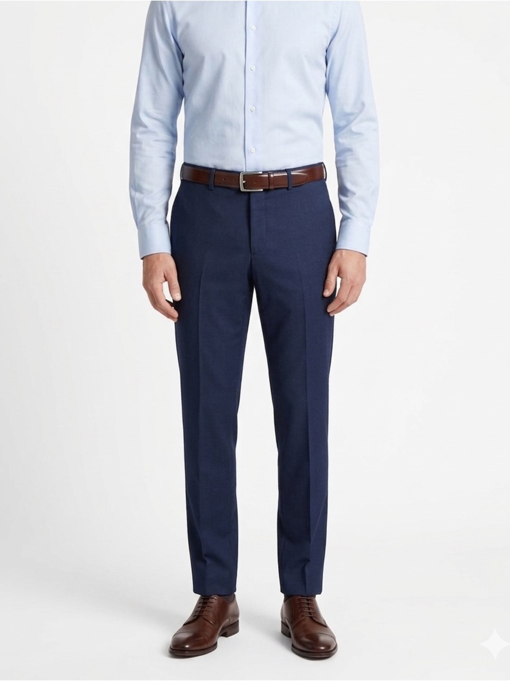 NWT Charles Tyrwhitt Navy Blue Wool Dress Pants Men’s 32W 38U Slim Fit Trousers